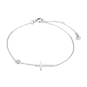 Armbånd kors vandfast stål 163012