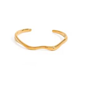 Armring vandfast forgyldt stål