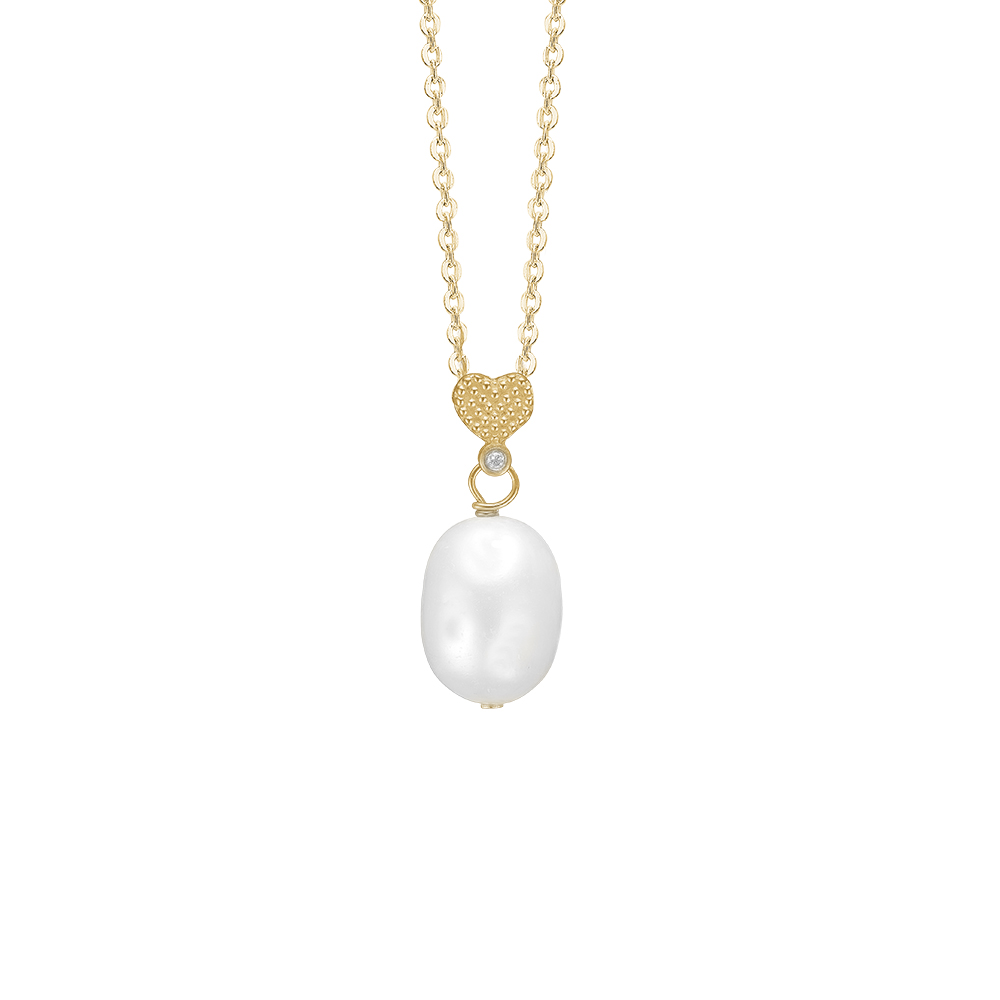 Aagaard 8 kt. Halskæde med barok perle 1680-G8-19-45