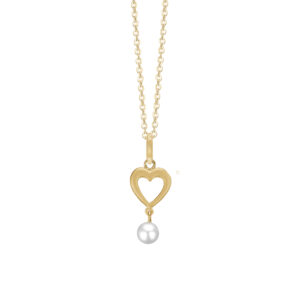 Aagaard Halskæde 8 kt. vedhæng med perle 1680-G8-22-45