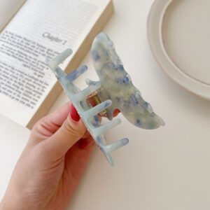 Hårklemme lilla/grøn/gul med bling 192239