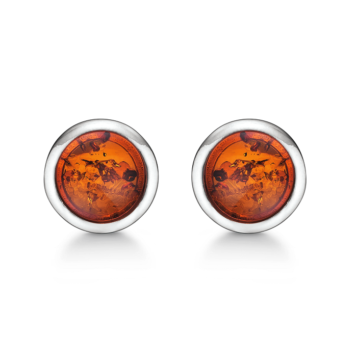 Støvring Design - Øreringe sølv med rav 20165102