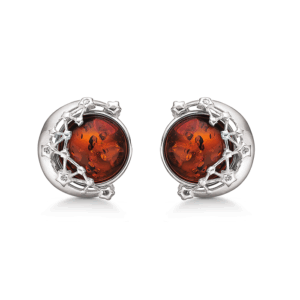 Støvring Design - Øreringe sølv med rav