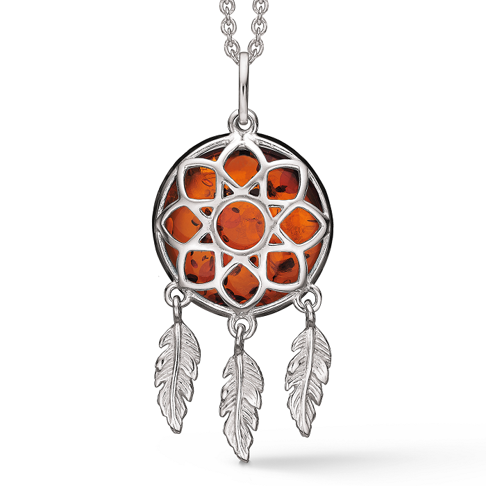 Støvring Design - Halskæde i sølv med rav