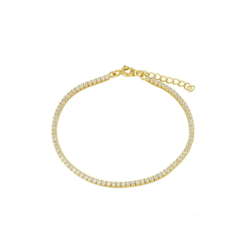 "Tennis" armbånd forgyldt