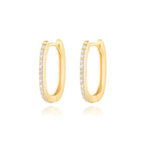 "Penni" øreringe forgyldt sølv