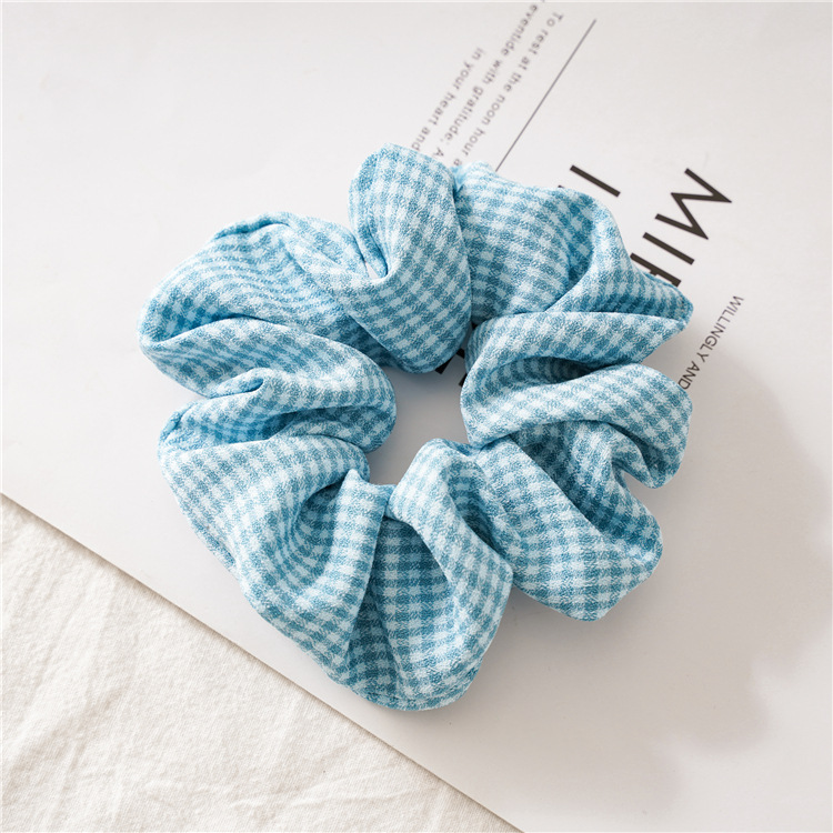 Hårelastik - Lyseblå tern