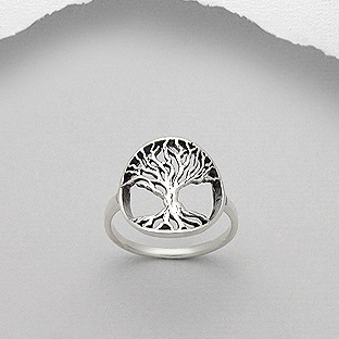 Donnatella- Livets Træ Ring sølv str. 59