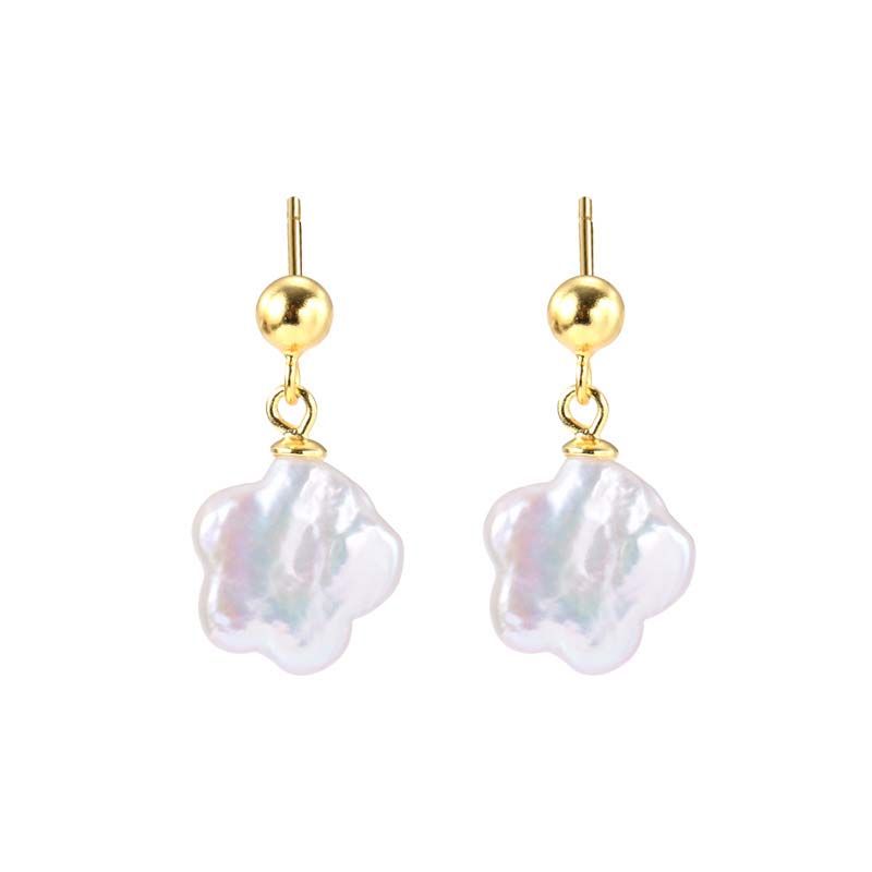 Donnatella - øreringe forgyldt sølv med perle