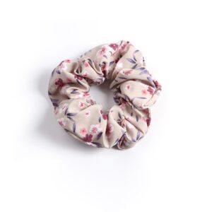 Hårelastik - Beige med blomster