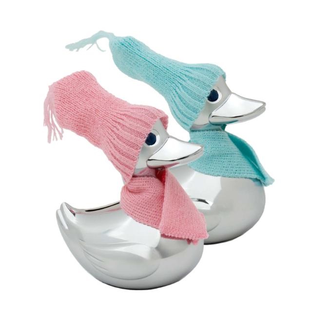 Nordahl forkromet sparebøsse and m. pink og blåt tøj 92015286197