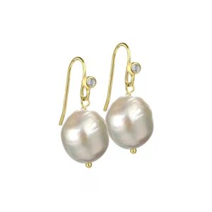 Aqua Dulce øreringe med barokperler 4599