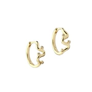Aqua Dulce Wavy hoop øreringe 6214