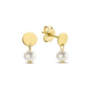 Donnatella øreringe forgyldt med perle