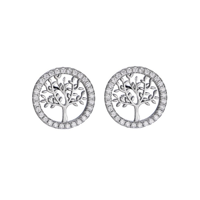 Donnatella - Livets Træ Øreringe sølv