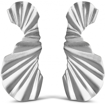 Enamel Big Wave sølv øreringe E155SM