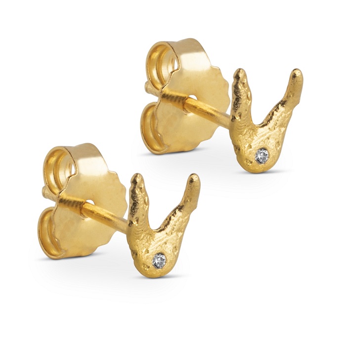 Enamel øreringe Wishbone E239GM