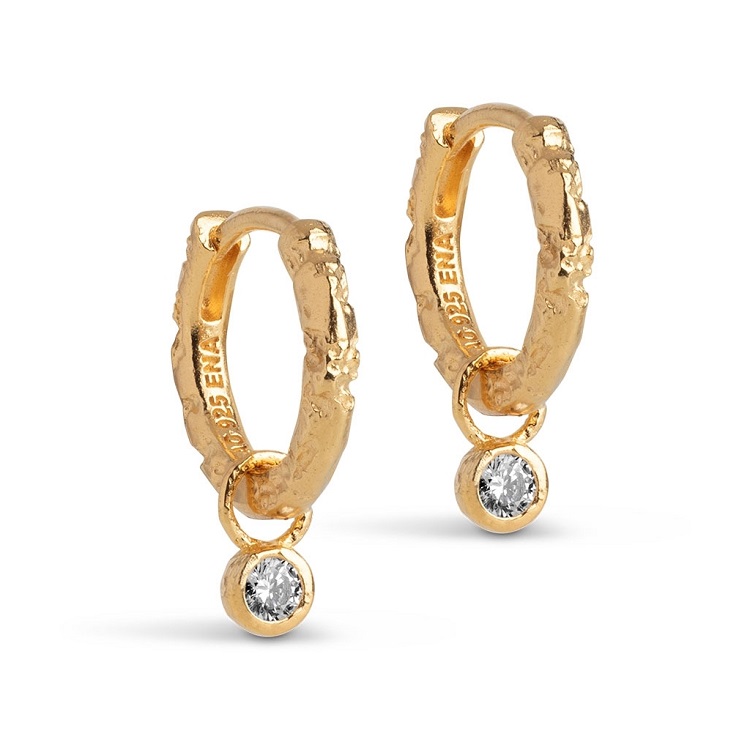 Enamel Belle cz. øreringe E431GM