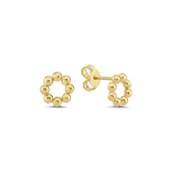 Melfia øreringe 14 karat guld cirkel 2309 113F