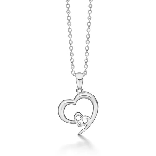 Randers Sølv Hjerte halskæde 500210K