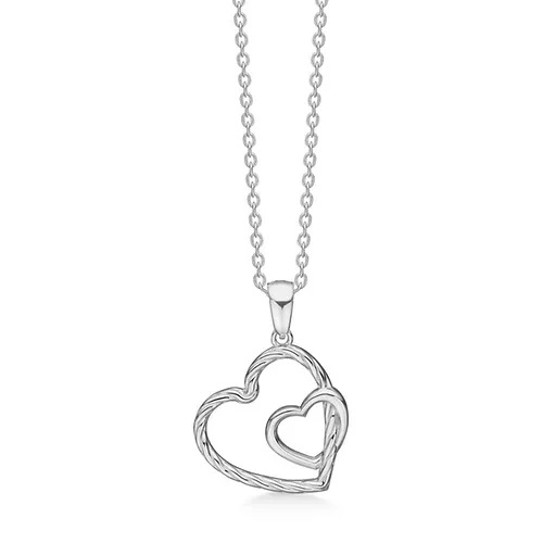Randers Sølv Hjerte halskæde 500410K