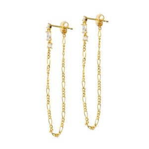 Hultquist -Valentina chain  øreringe i forgyldt