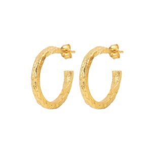 Hultquist - City hoops  øreringe i forgyldt