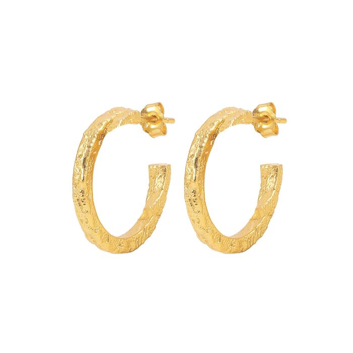 Hultquist - City hoops øreringe i forgyldt