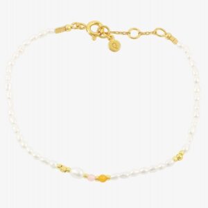 Hultquist - Olivia armbånd med perler, forgyldt