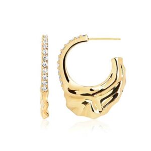 Sif Jakobs - Øreringe Vulcanello creole i forgyldt