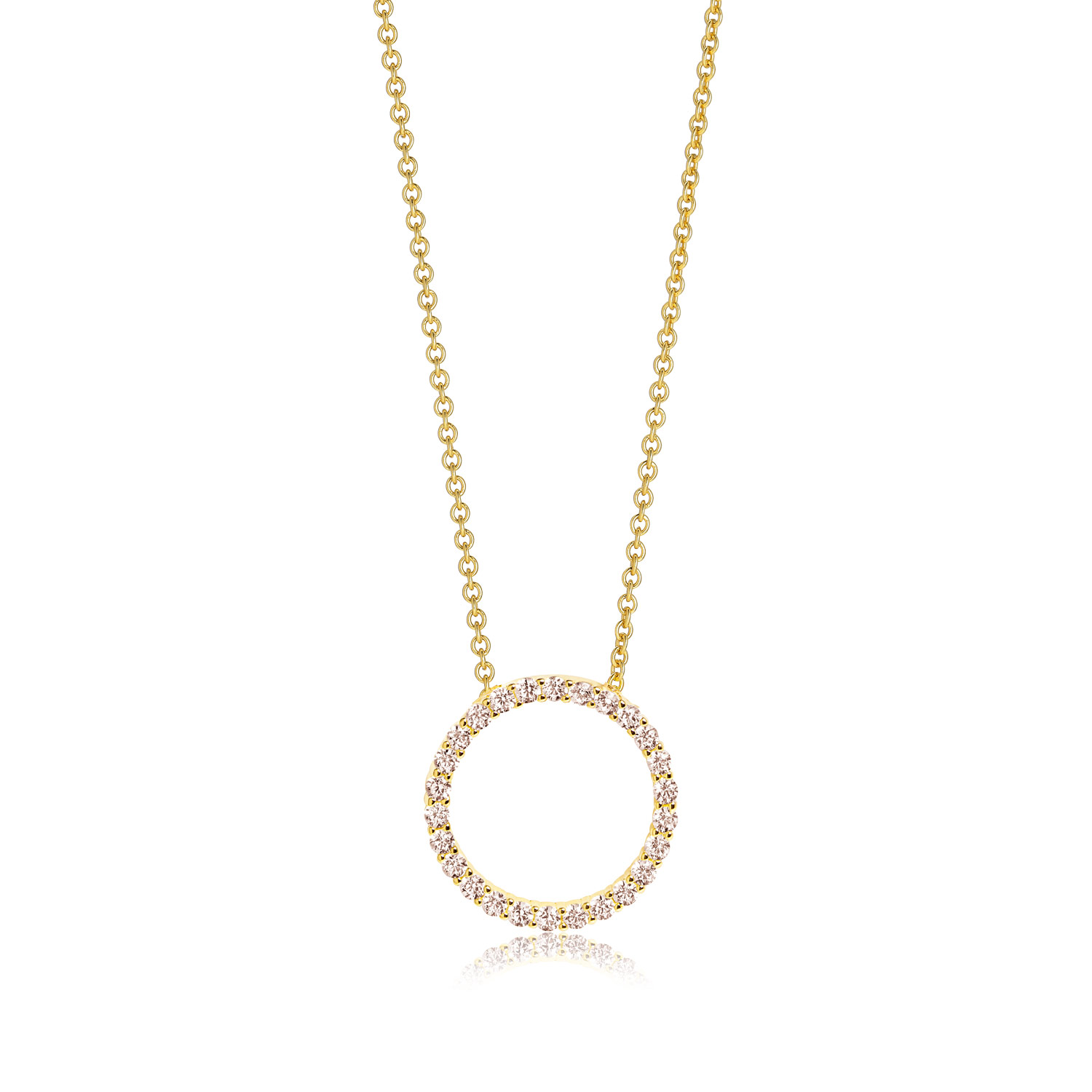 Sif Jakobs Biella halskæde i forgyldt SJ-P3120-CZ-YG