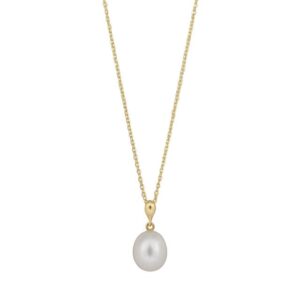 Siersbøl halskæde med ferskvandsperle 8kt 20550140300