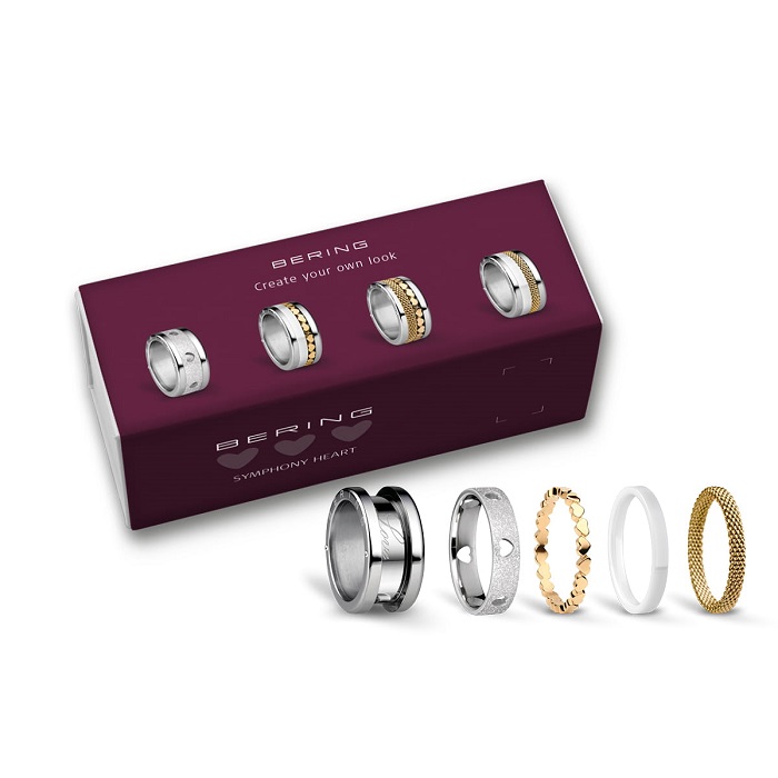 Bering Ring Starter Sæt Symphony-Set-Heart Str. 9 (59)