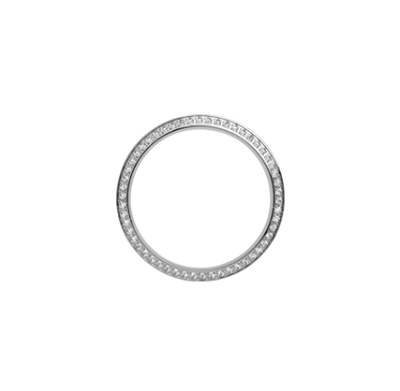 Christina - Topring med 54 hvide safirer