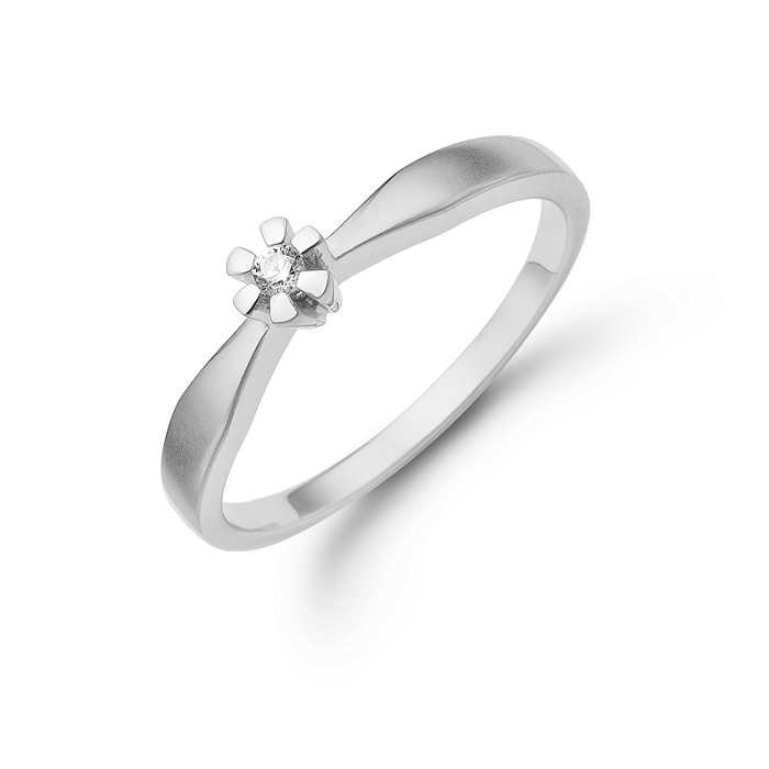Eternity by Aagaard ring 8 kt. hvidguld 0,03 ct. WSI