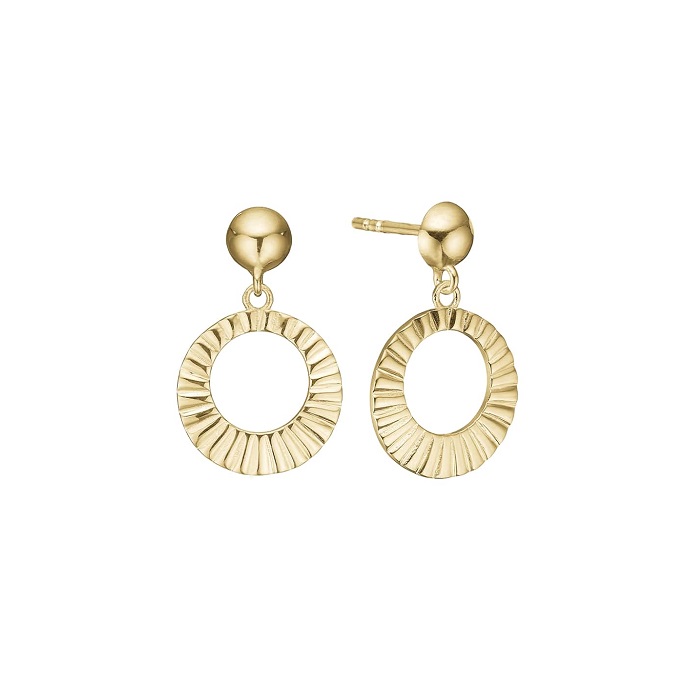 Aagaard - Øreringe 8 kt. guld Solskin