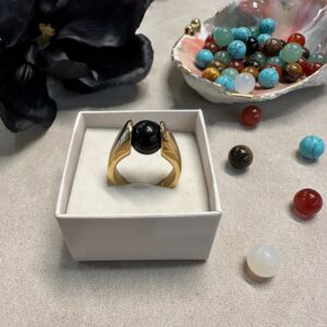 Donnatella sort onyx sten 10 mm.