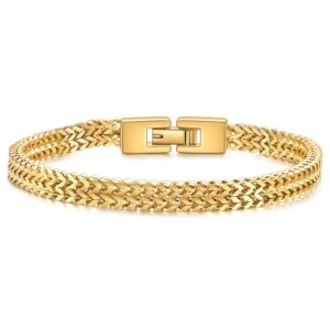Armbånd i guldbelagt stål 102026