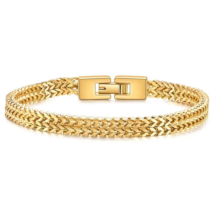 Armbånd i guldbelagt stål 102026