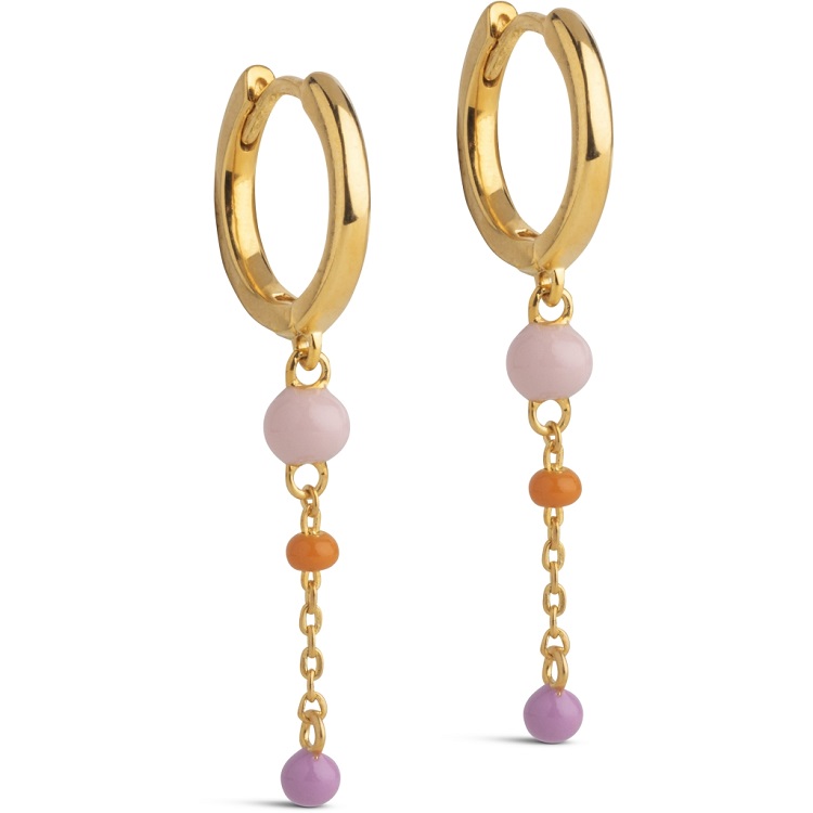 Enamel Lola Bold hoops E424GBlush