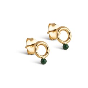 Enamel Dotta øreringe E426GPetrolGreen