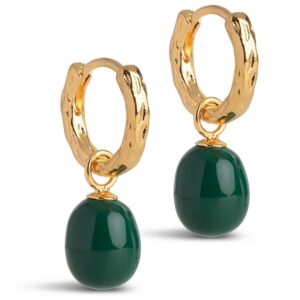 Enamel Significant øreringe E429GPetrolGreen
