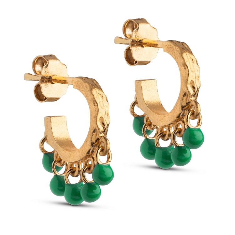 Enamel Astrid Grass Green øreringe E309GM