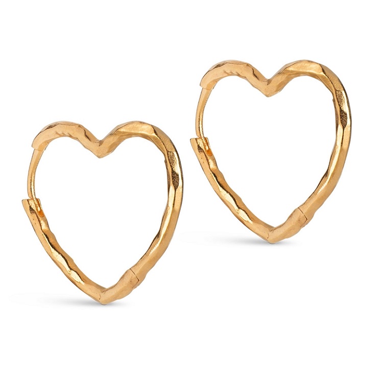 Enamel Organic Heart medium øreringe E414GM