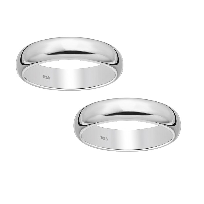 Vielsesringe sølv 4,7 mm.