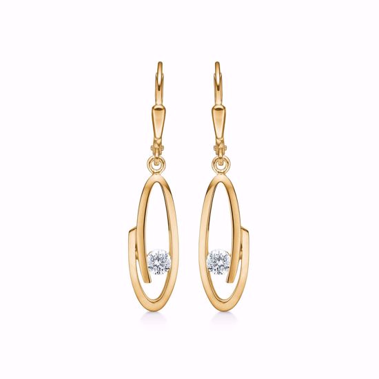 Guld øreringe i 8 kt.