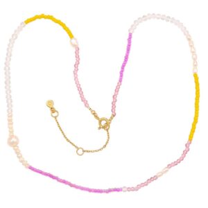 Hultquist Pink rainbow halskæde S08518 G