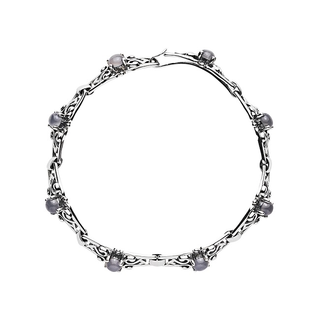 Lund Copenhagen Armbånd sølv med månesten 9018710-50