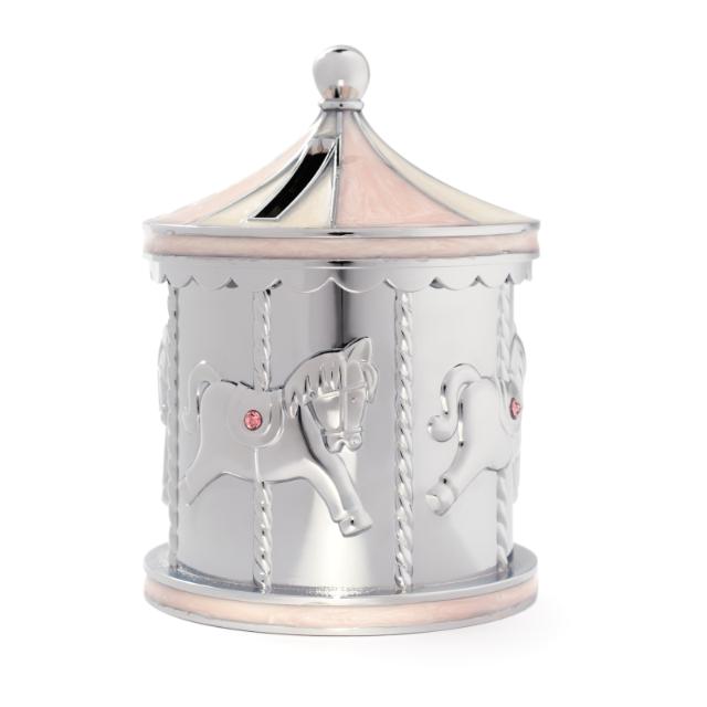 Noa Forkromet sparebøsse lyserød karrusel 92015286196