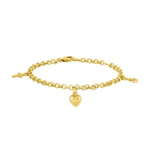 Nordahl børnearmbånd forgyldt tro, håb, kærlighed 80250495900